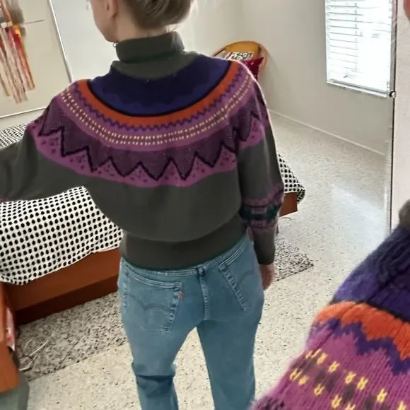 Vintage Cristina sweater turtleneck L large medium m - Picture 2 of 5